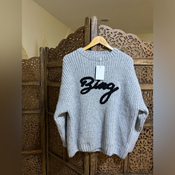 NWT NEW Anine Bing Sydney Crew Sweater Signature - Picture 3 of 4